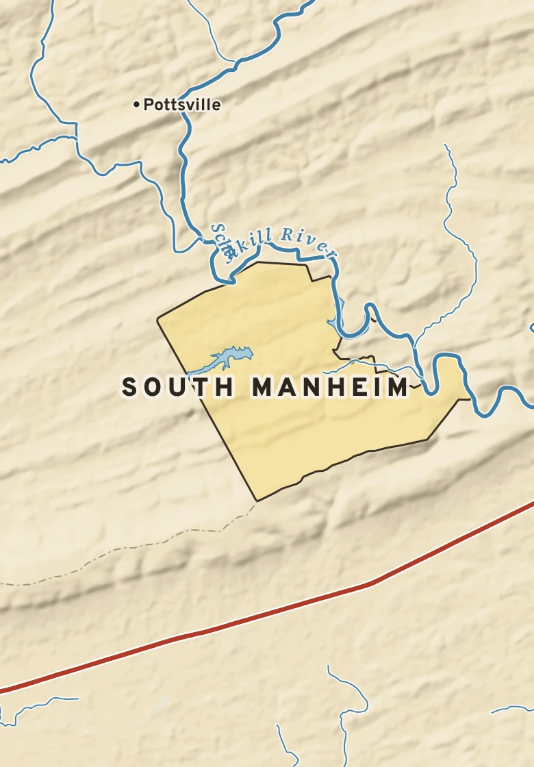 Atlas plate of South Manheim, Pennsylvania.