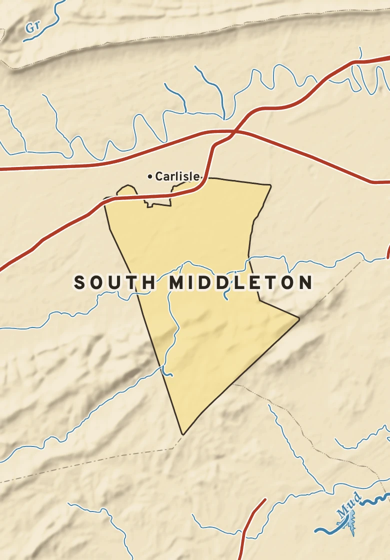 Atlas plate of South Middleton, Pennsylvania.