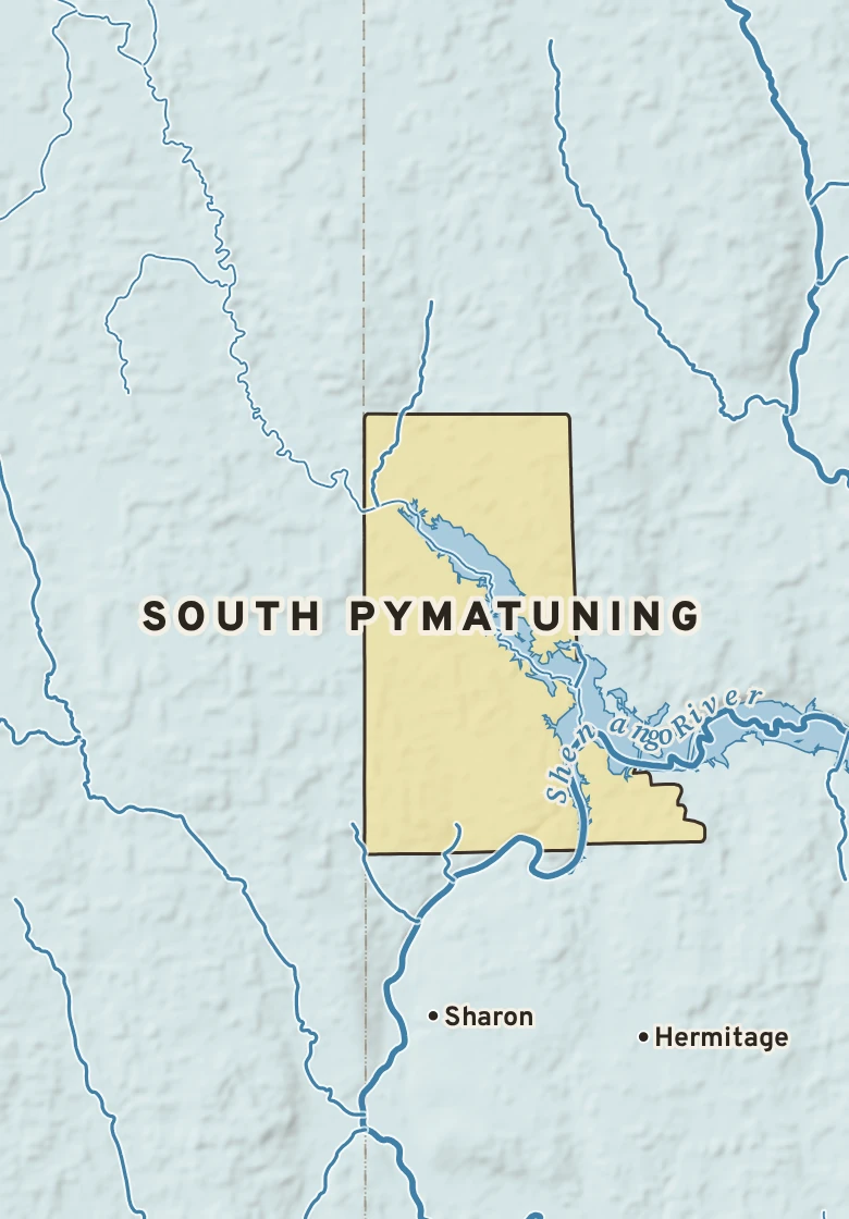 Atlas plate of South Pymatuning, Pennsylvania.