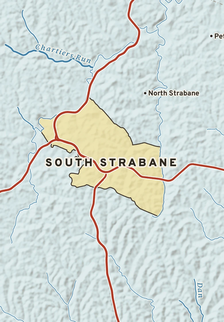 Atlas plate of South Strabane, Pennsylvania.