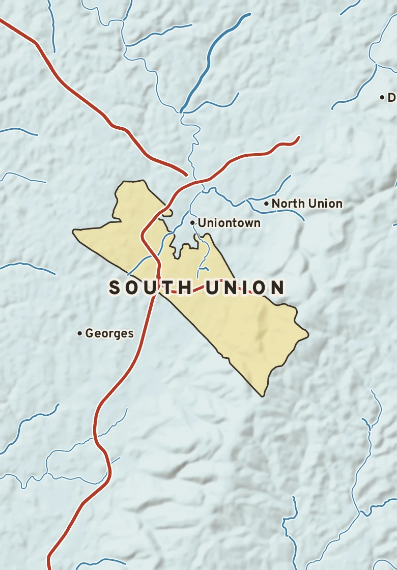 Atlas plate of South Union, Pennsylvania.
