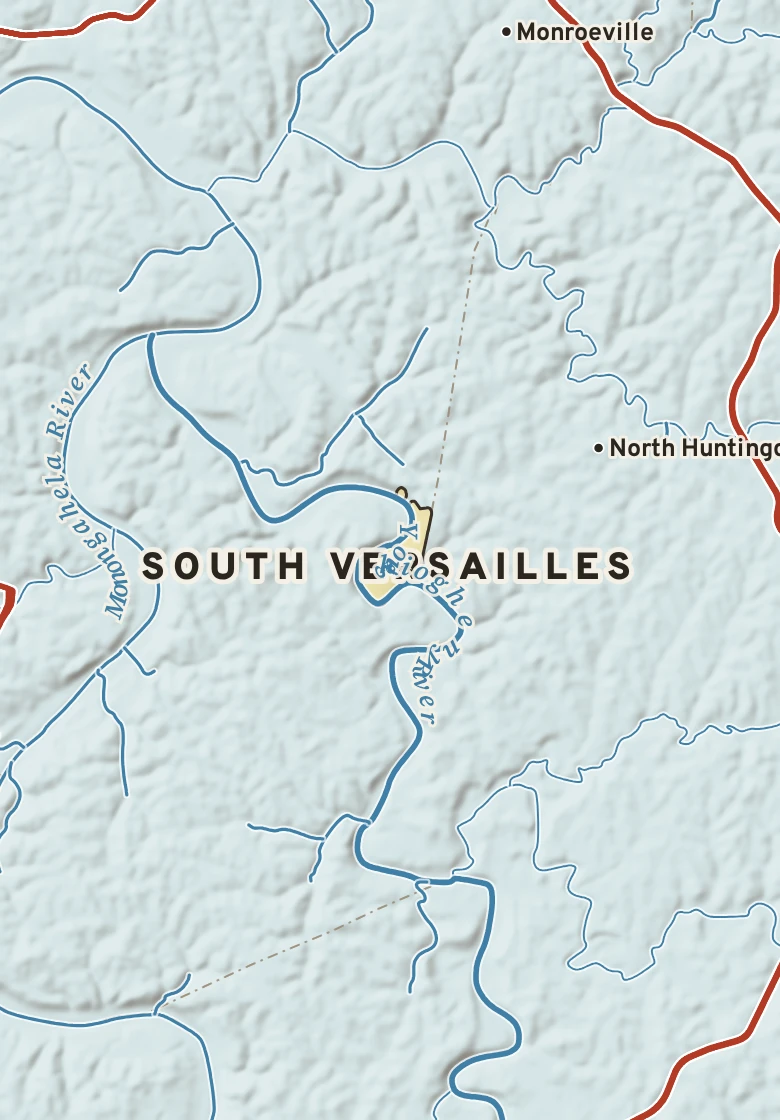 Atlas plate of South Versailles, Pennsylvania.