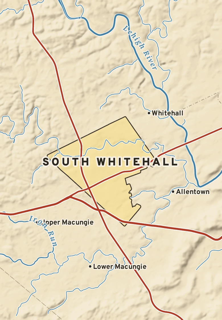 Atlas plate of South Whitehall, Pennsylvania.