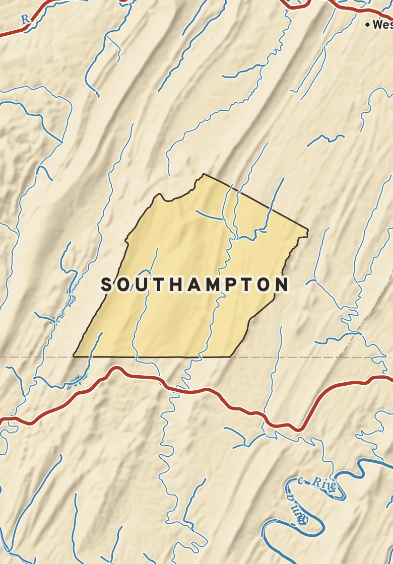 Atlas plate of Southampton, Pennsylvania.