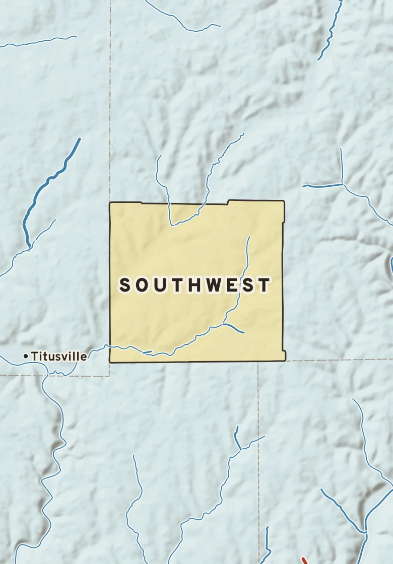 Atlas plate of Southwest, Pennsylvania.