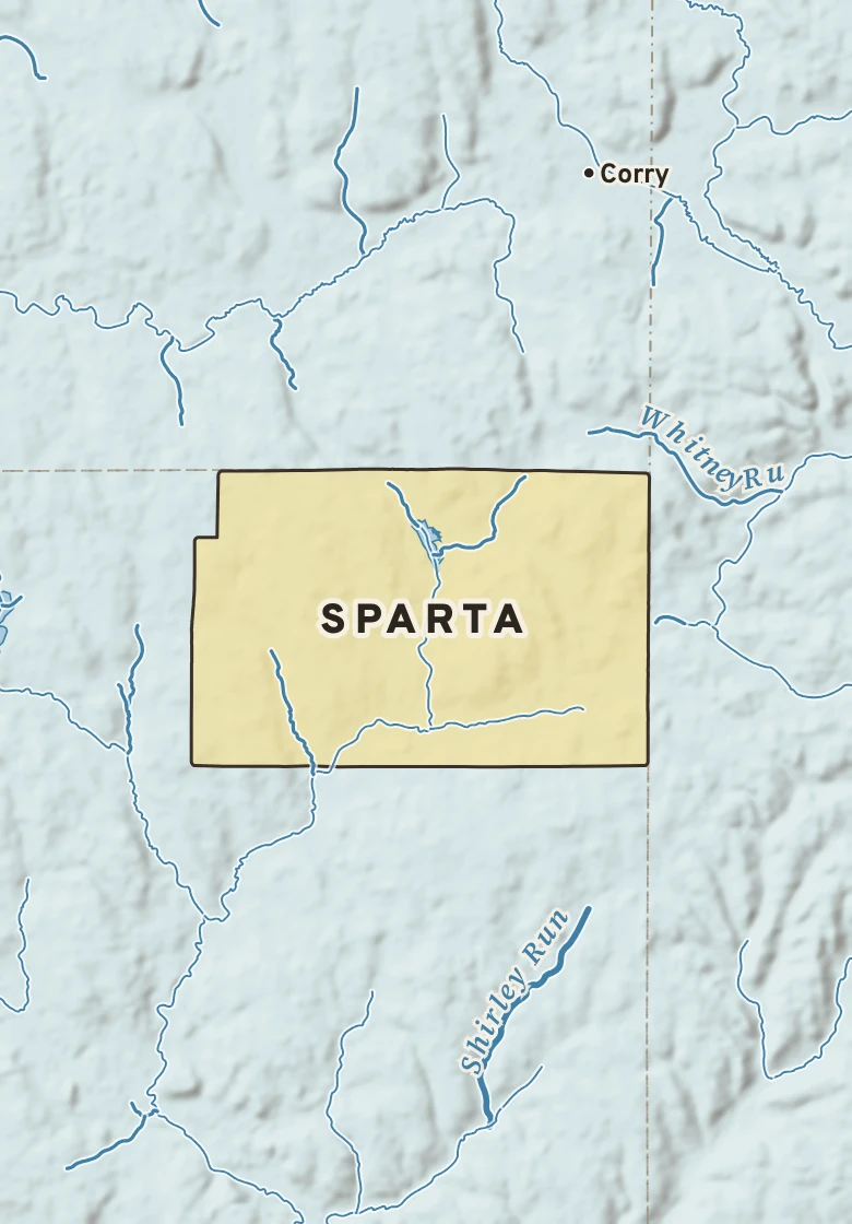 Atlas plate of Sparta, Pennsylvania.