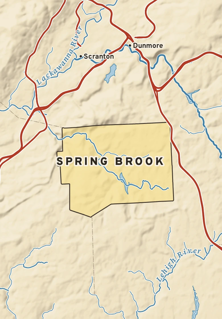 Atlas plate of Spring Brook, Pennsylvania.