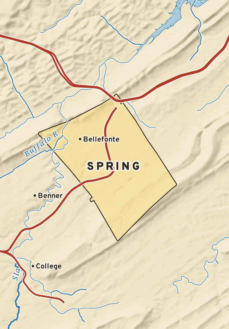 Atlas plate of Spring, Pennsylvania.