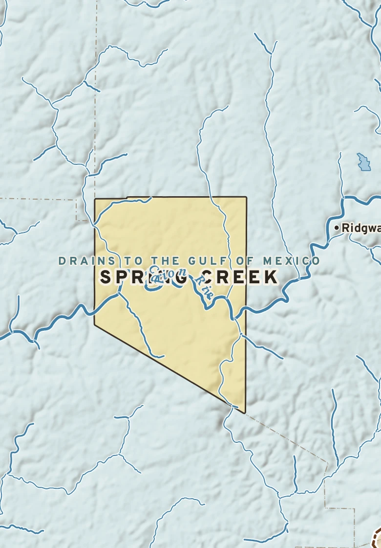 Atlas plate of Spring Creek, Pennsylvania.