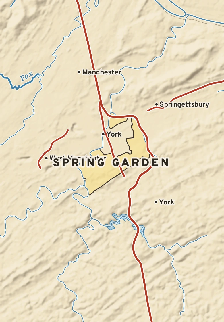 Atlas plate of Spring Garden, Pennsylvania.
