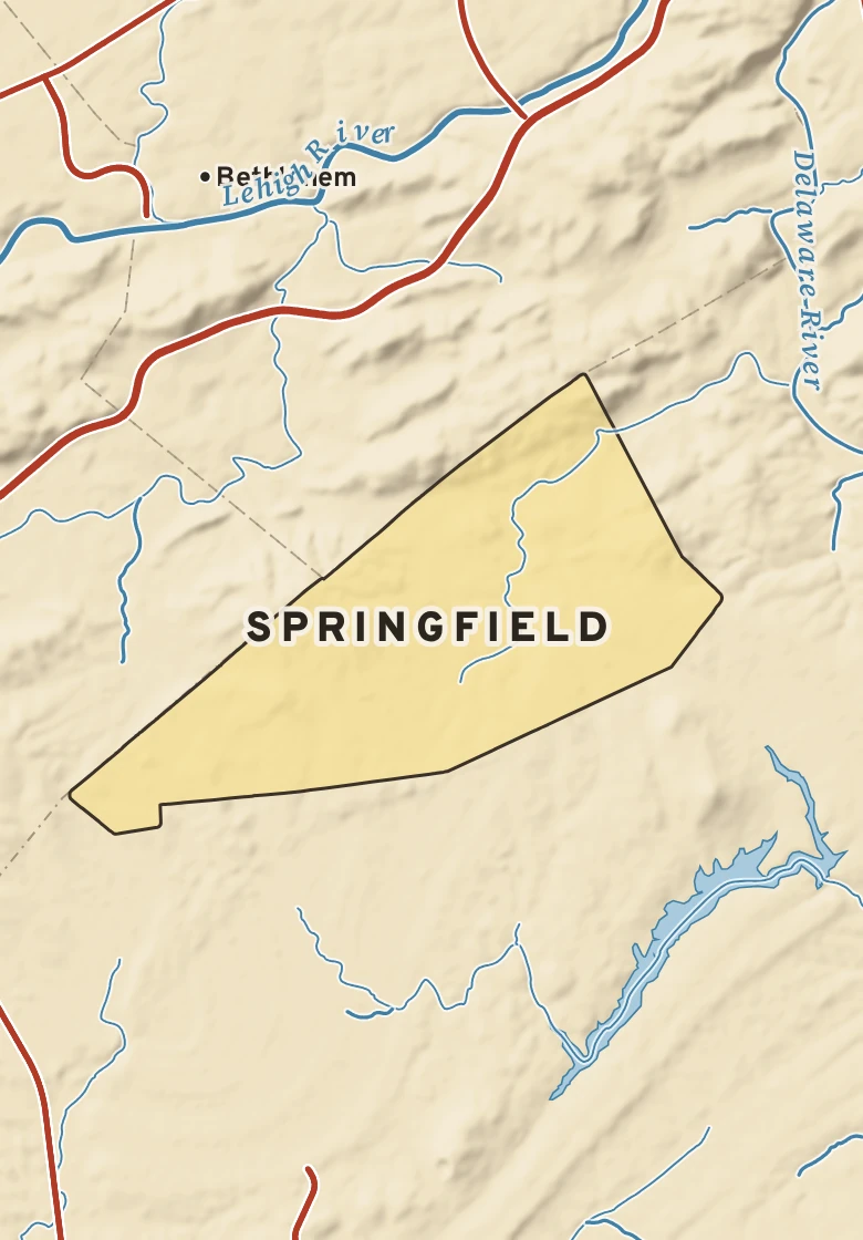 Atlas plate of Springfield, Pennsylvania.