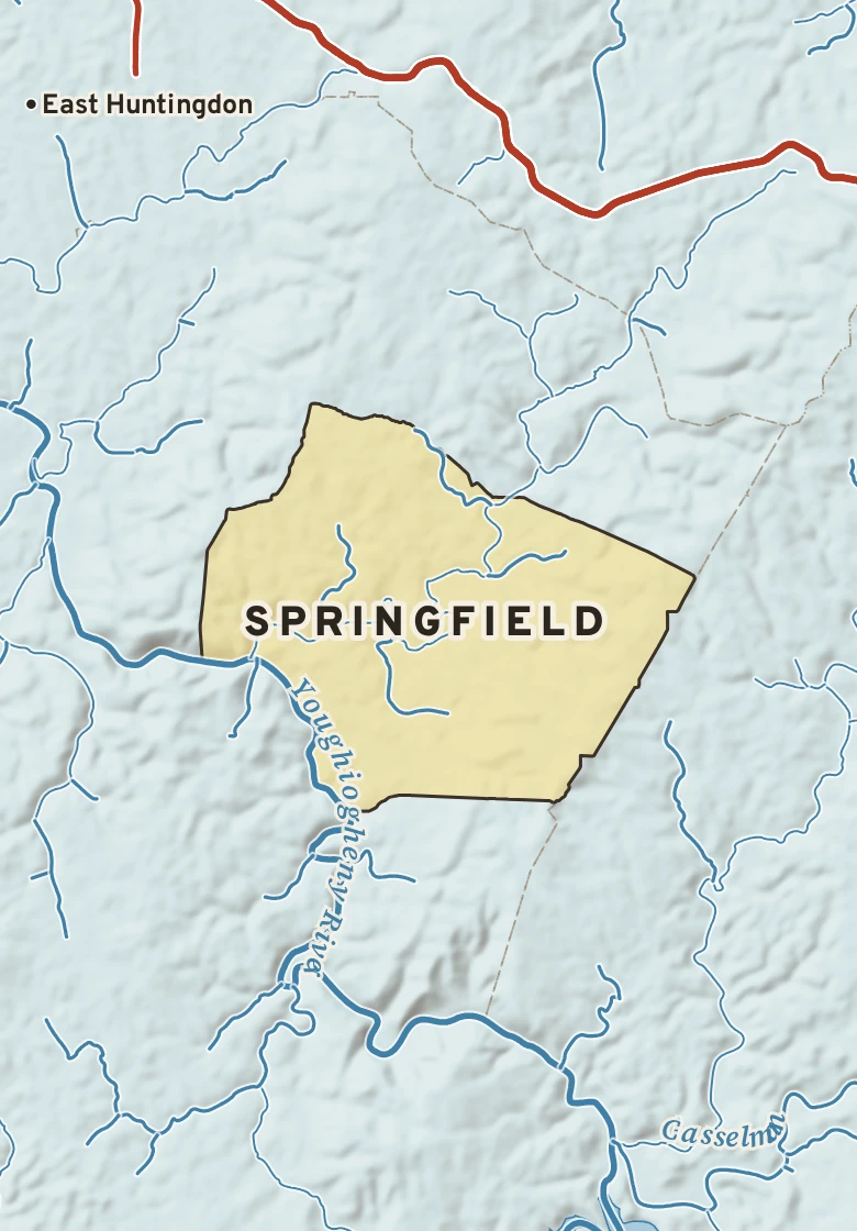 Atlas plate of Springfield, Pennsylvania.
