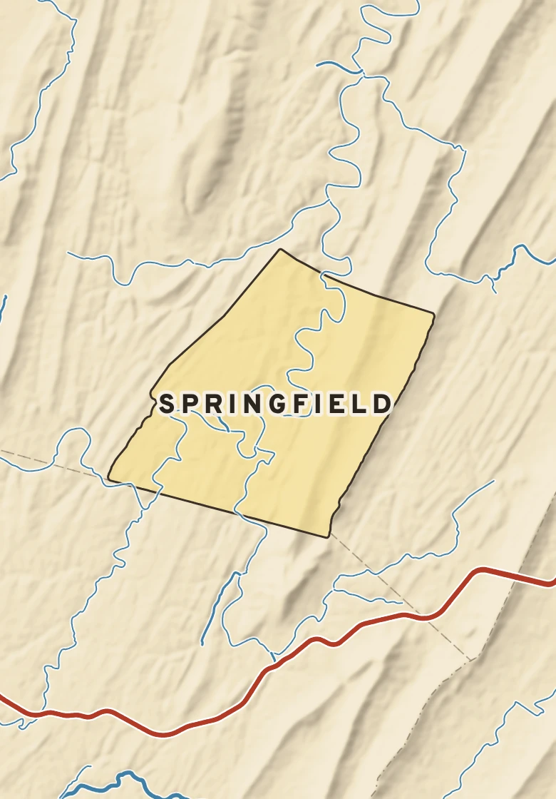 Atlas plate of Springfield, Pennsylvania.