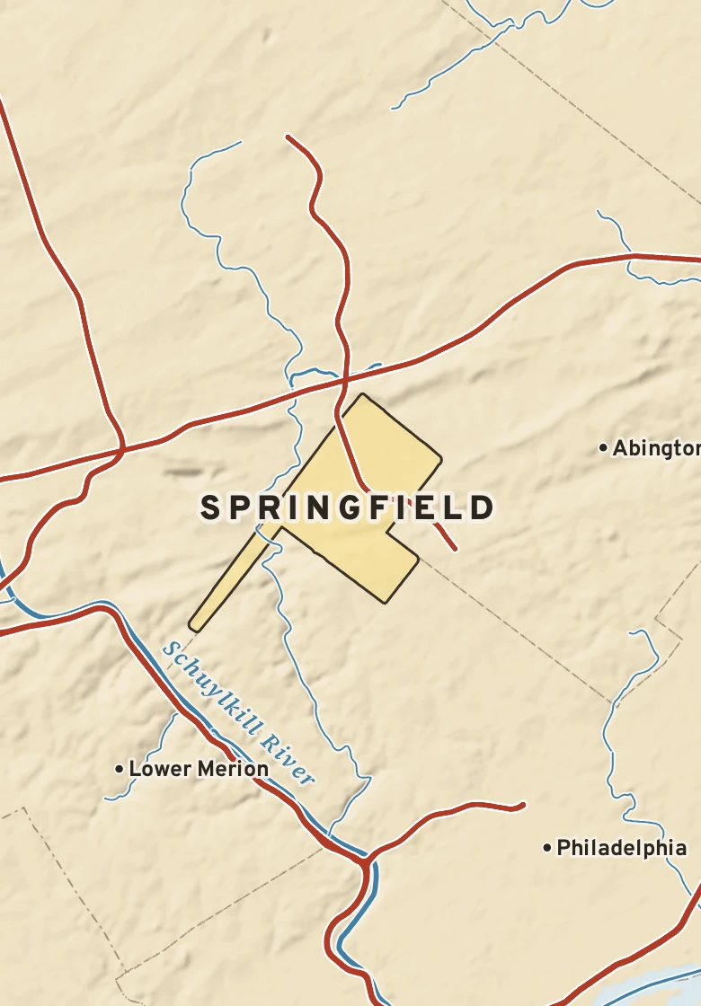 Atlas plate of Springfield, Pennsylvania.