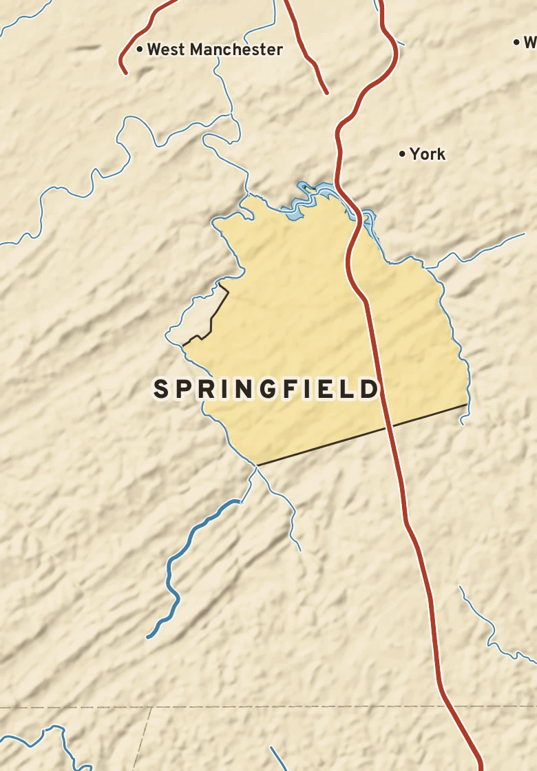 Atlas plate of Springfield, Pennsylvania.