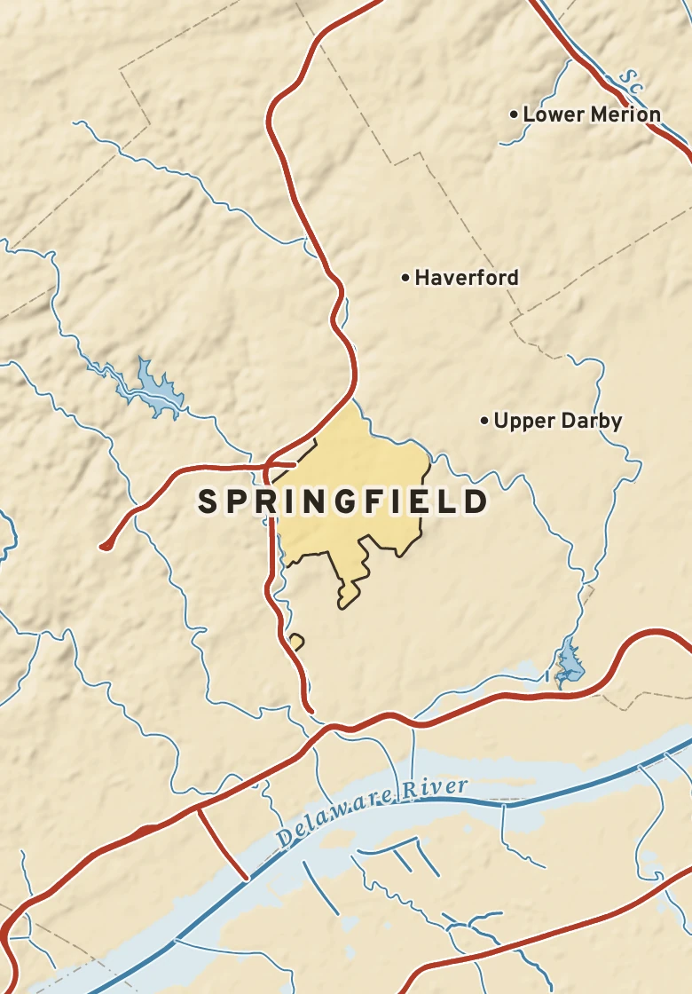 Atlas plate of Springfield, Pennsylvania.