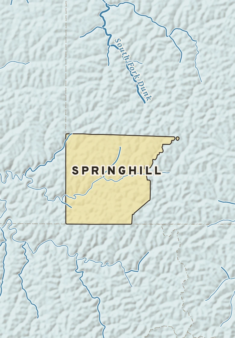 Atlas plate of Springhill, Pennsylvania.