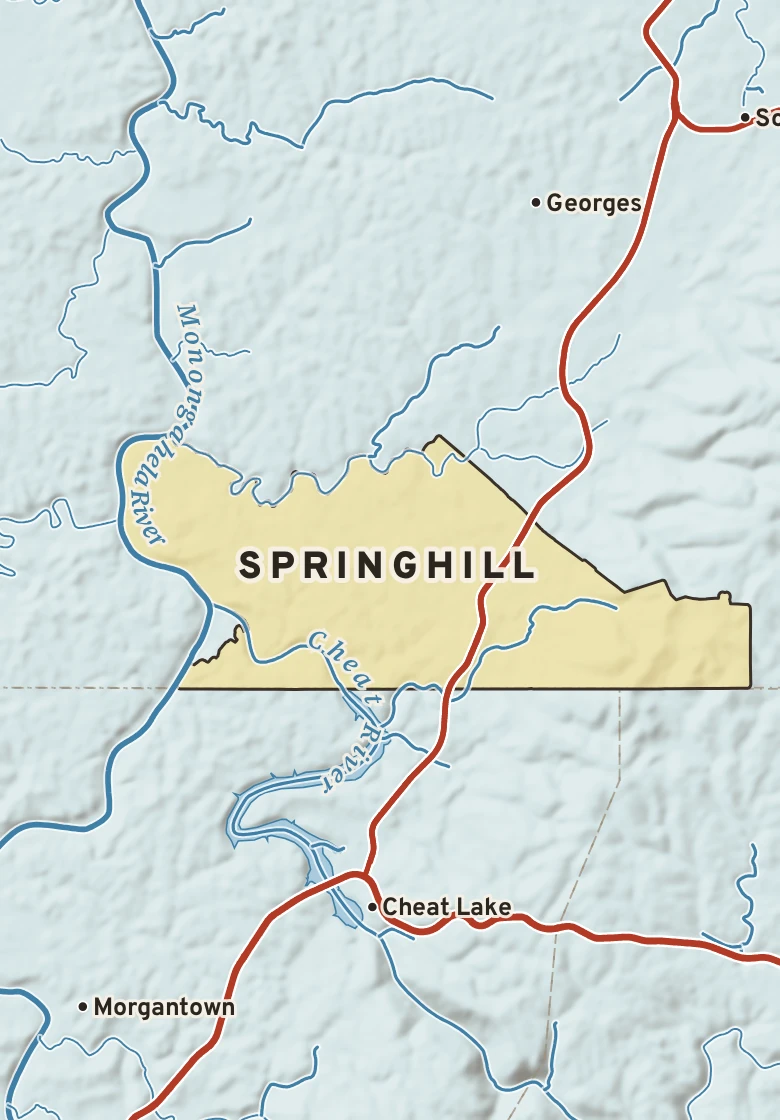 Atlas plate of Springhill, Pennsylvania.