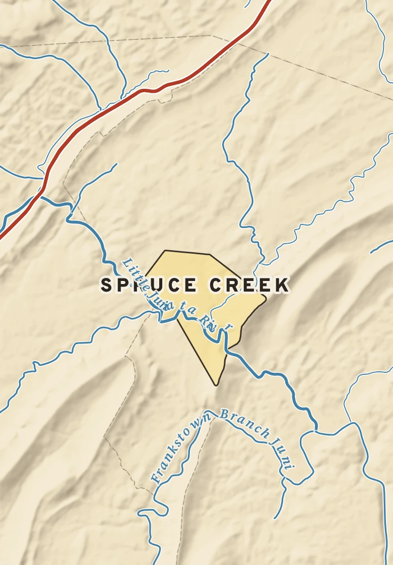 Atlas plate of Spruce Creek, Pennsylvania.