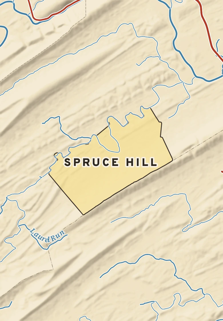 Atlas plate of Spruce Hill, Pennsylvania.