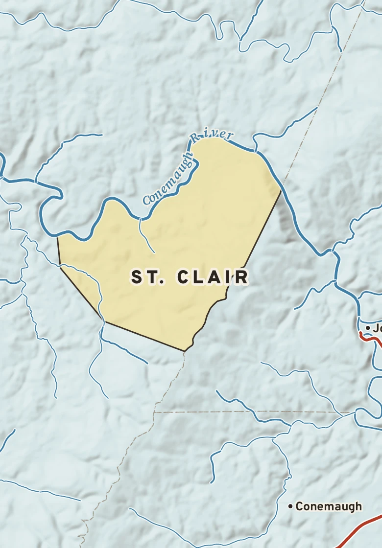 Atlas plate of St. Clair, Pennsylvania.