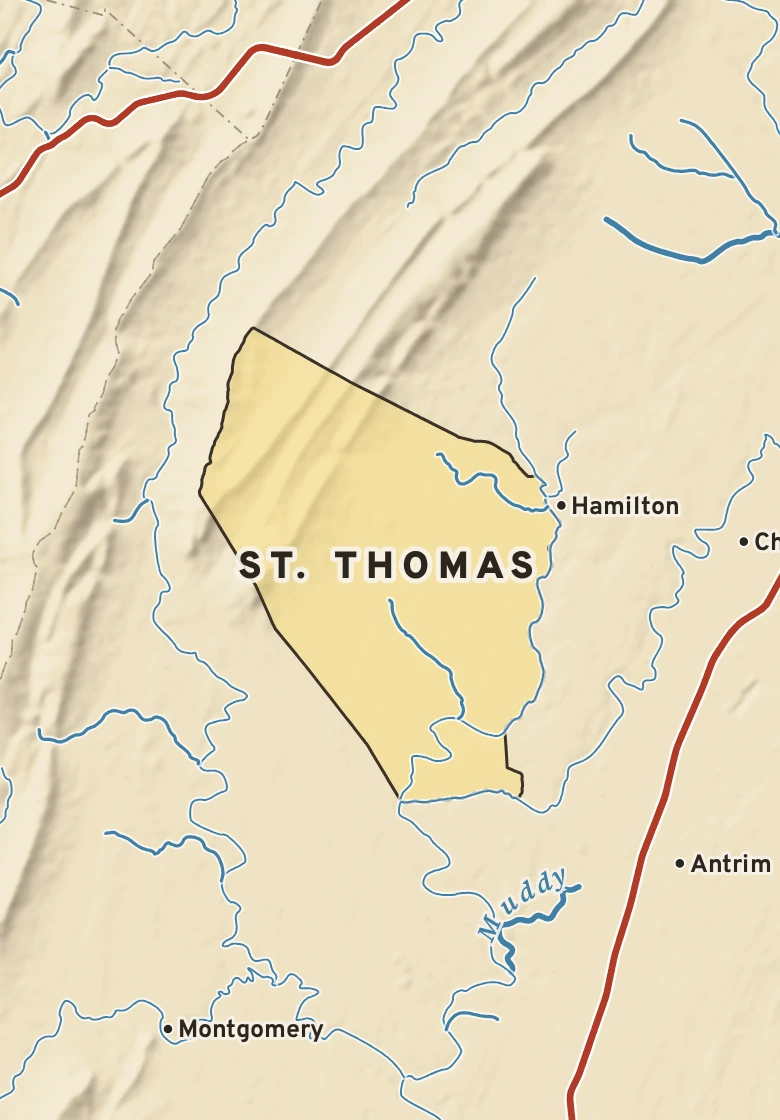 Atlas plate of St. Thomas, Pennsylvania.