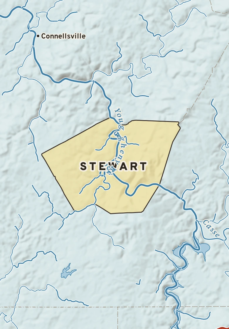 Atlas plate of Stewart, Pennsylvania.