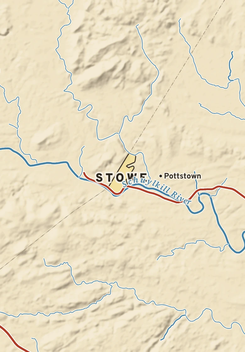 Atlas plate of Stowe, Pennsylvania.