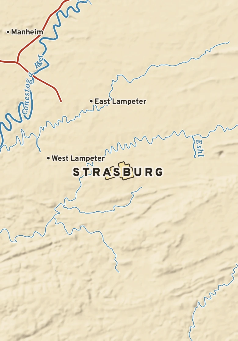 Atlas plate of Strasburg, Pennsylvania.