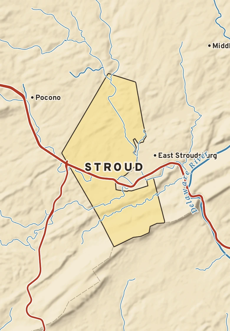 Atlas plate of Stroud, Pennsylvania.