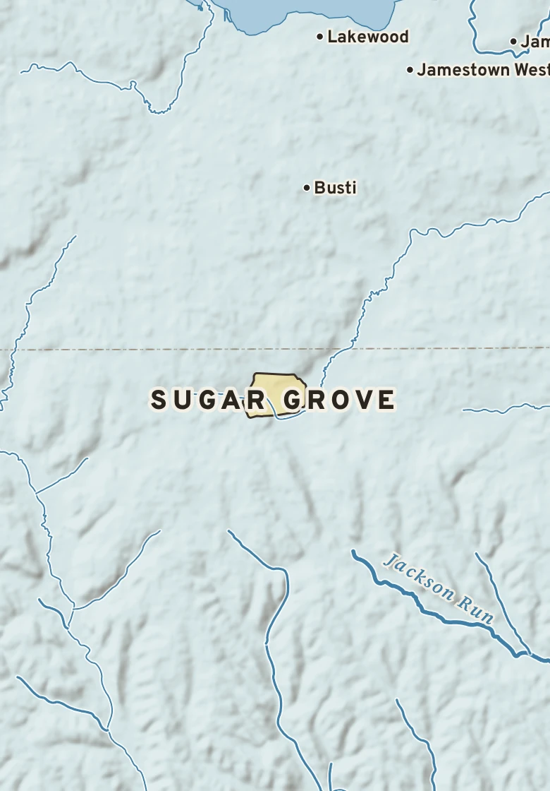 Atlas plate of Sugar Grove, Pennsylvania.