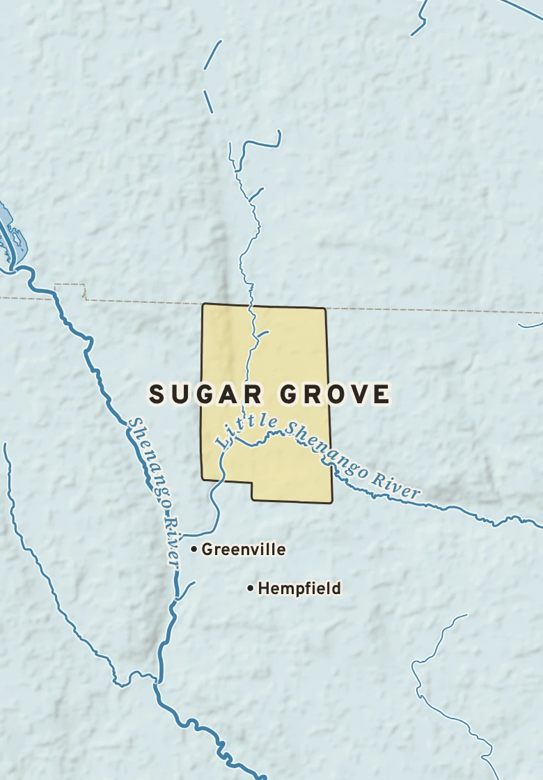 Atlas plate of Sugar Grove, Pennsylvania.