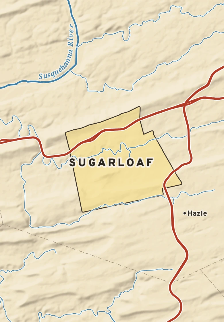 Atlas plate of Sugarloaf, Pennsylvania.