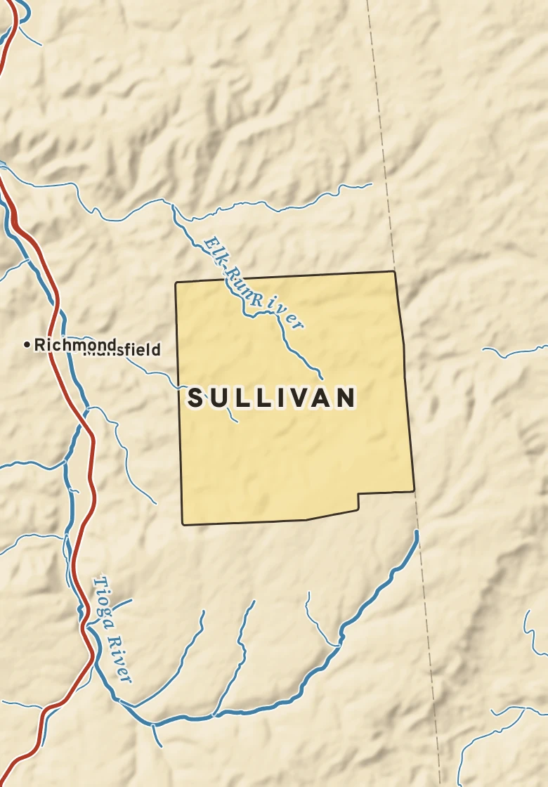 Atlas plate of Sullivan, Pennsylvania.