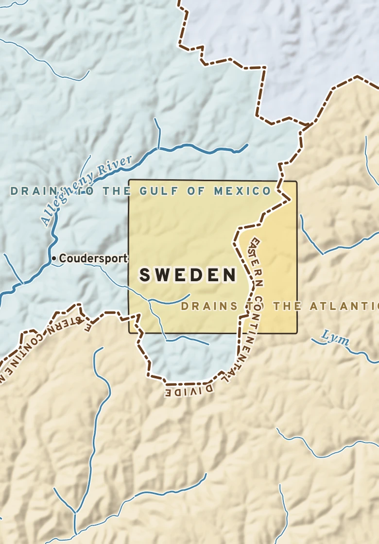 Atlas plate of Sweden, Pennsylvania.