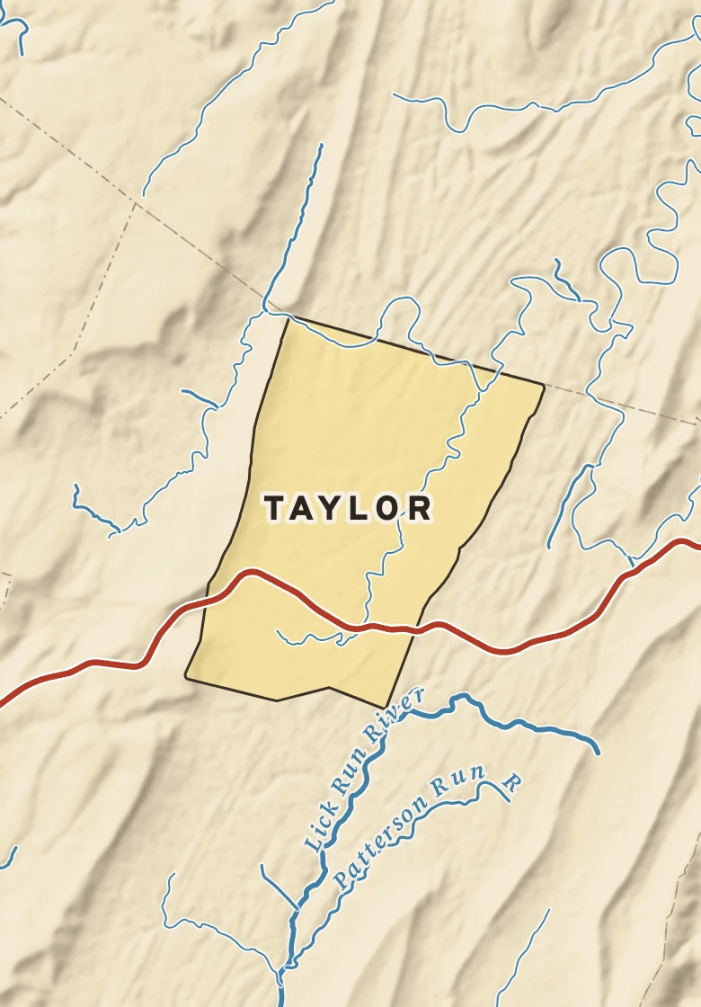 Atlas plate of Taylor, Pennsylvania.