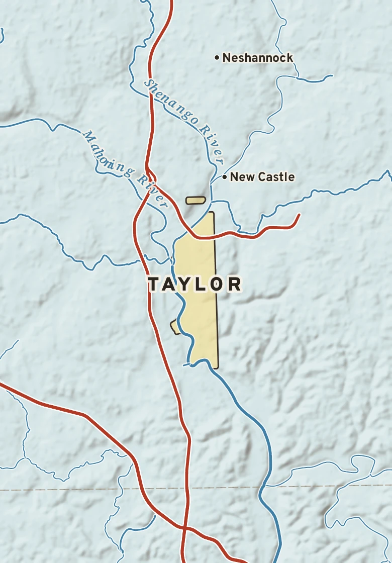 Atlas plate of Taylor, Pennsylvania.