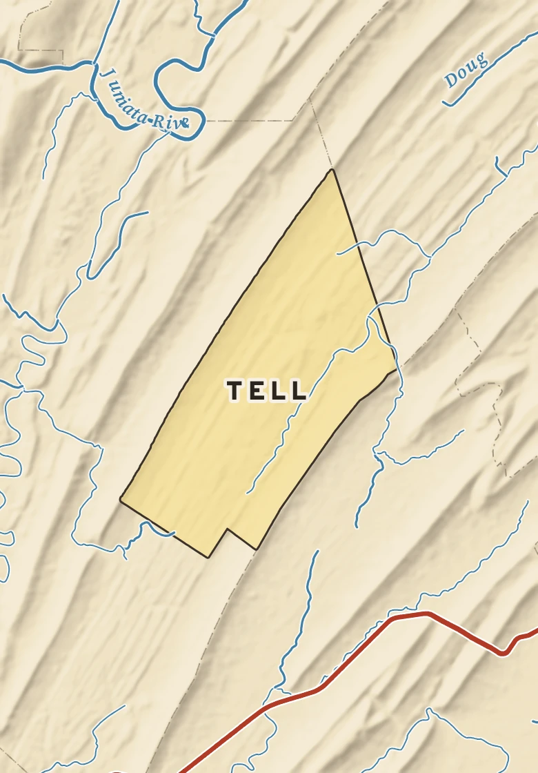 Atlas plate of Tell, Pennsylvania.