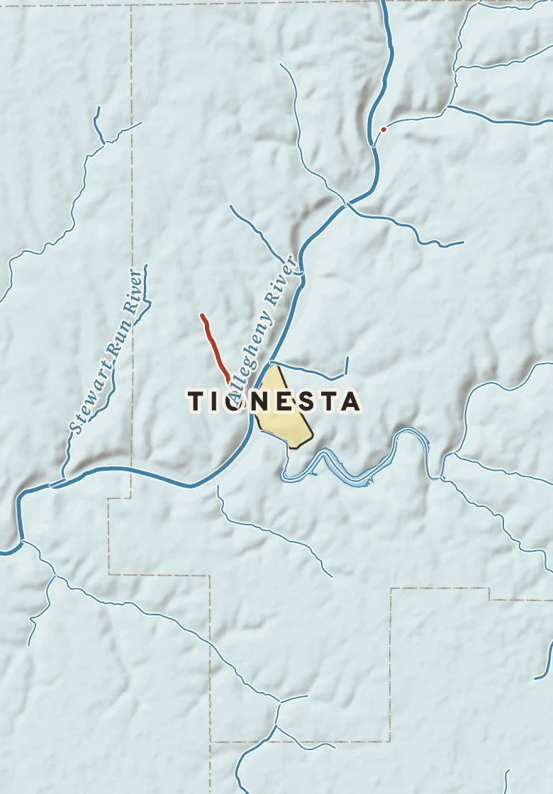Atlas plate of Tionesta, Pennsylvania.