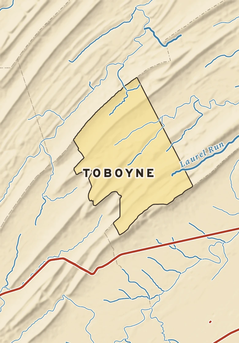 Atlas plate of Toboyne, Pennsylvania.