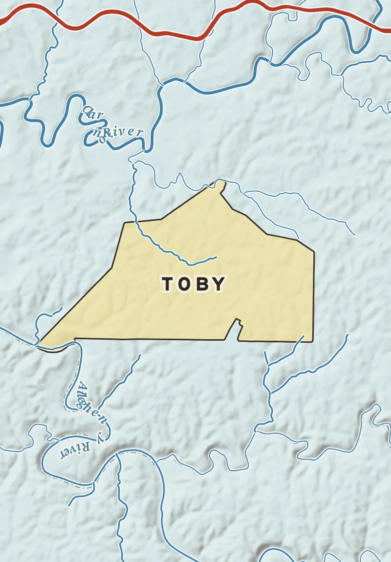 Atlas plate of Toby, Pennsylvania.