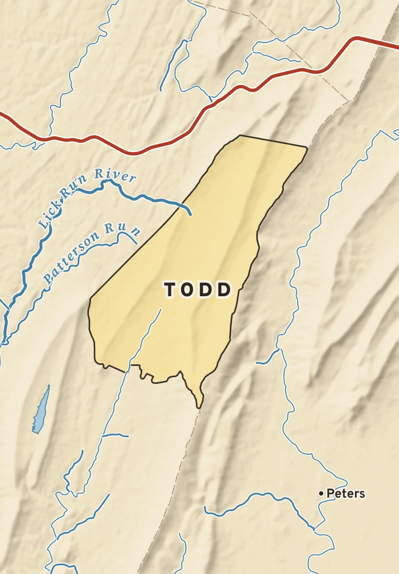 Atlas plate of Todd, Pennsylvania.