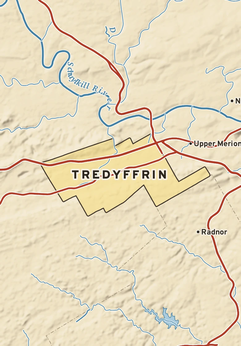 Atlas plate of Tredyffrin, Pennsylvania.