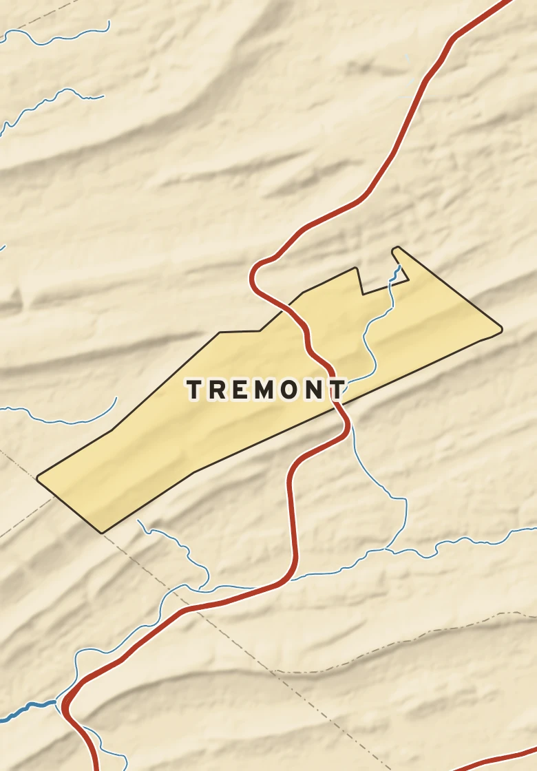 Atlas plate of Tremont, Pennsylvania.