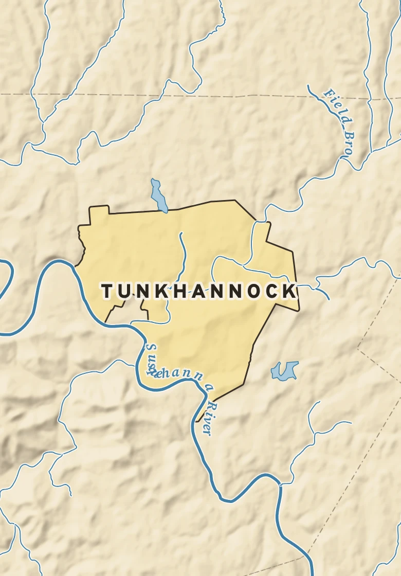 Atlas plate of Tunkhannock, Pennsylvania.