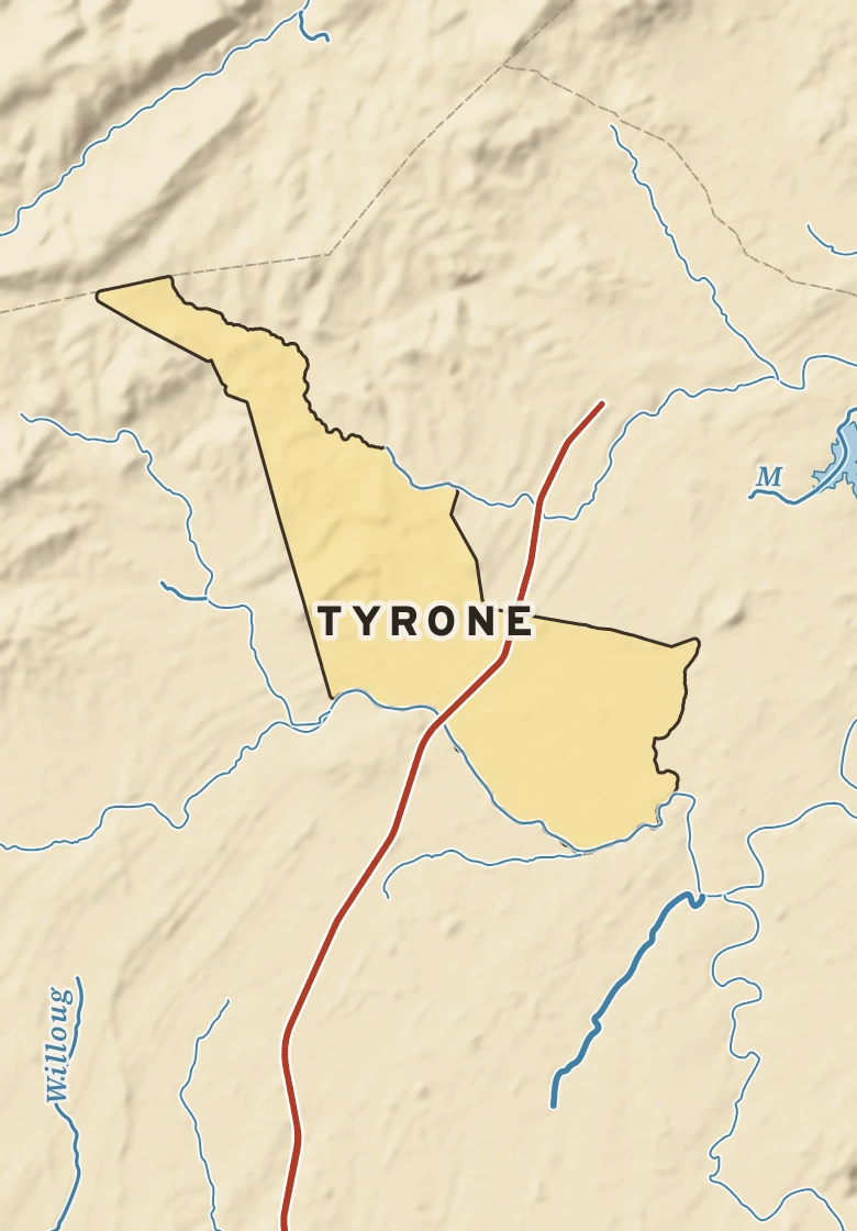 Atlas plate of Tyrone, Pennsylvania.