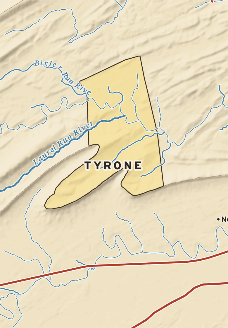 Atlas plate of Tyrone, Pennsylvania.