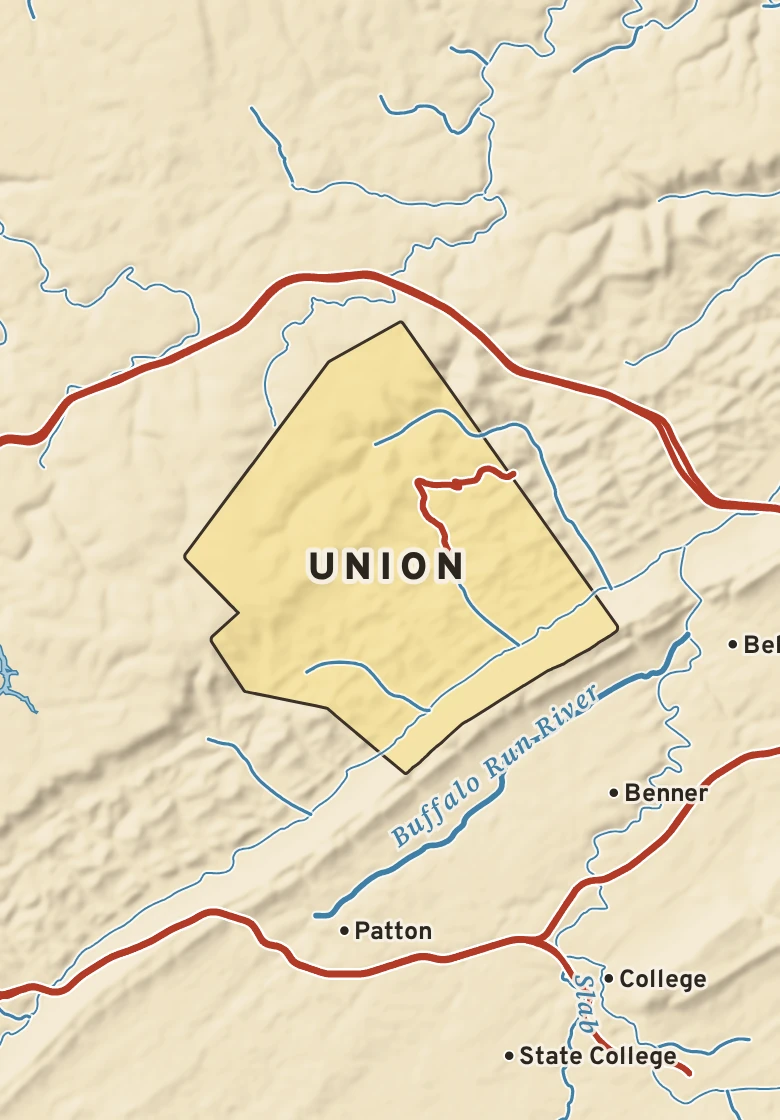 Atlas plate of Union, Pennsylvania.