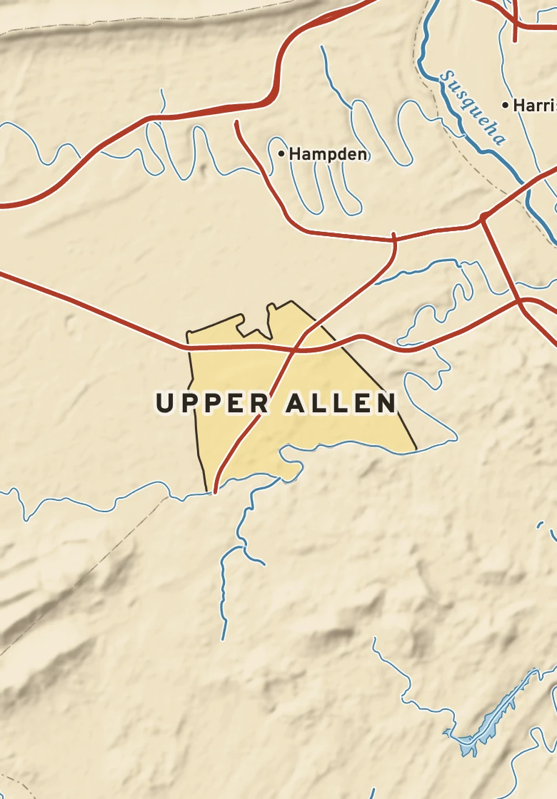 Atlas plate of Upper Allen, Pennsylvania.