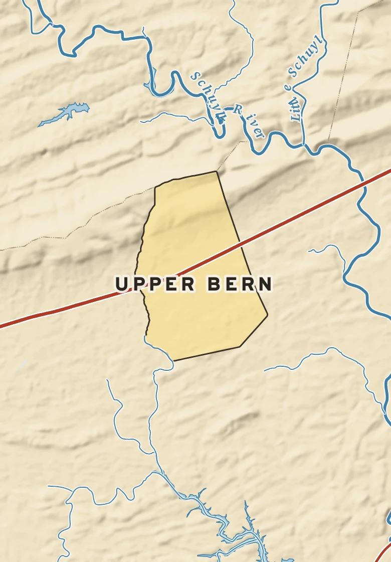Atlas plate of Upper Bern, Pennsylvania.